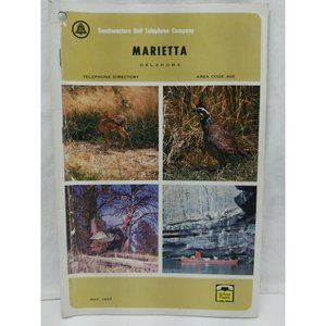Vintage 1967 Marietta Oklahoma Phone Book Southwestern Bell Telephone